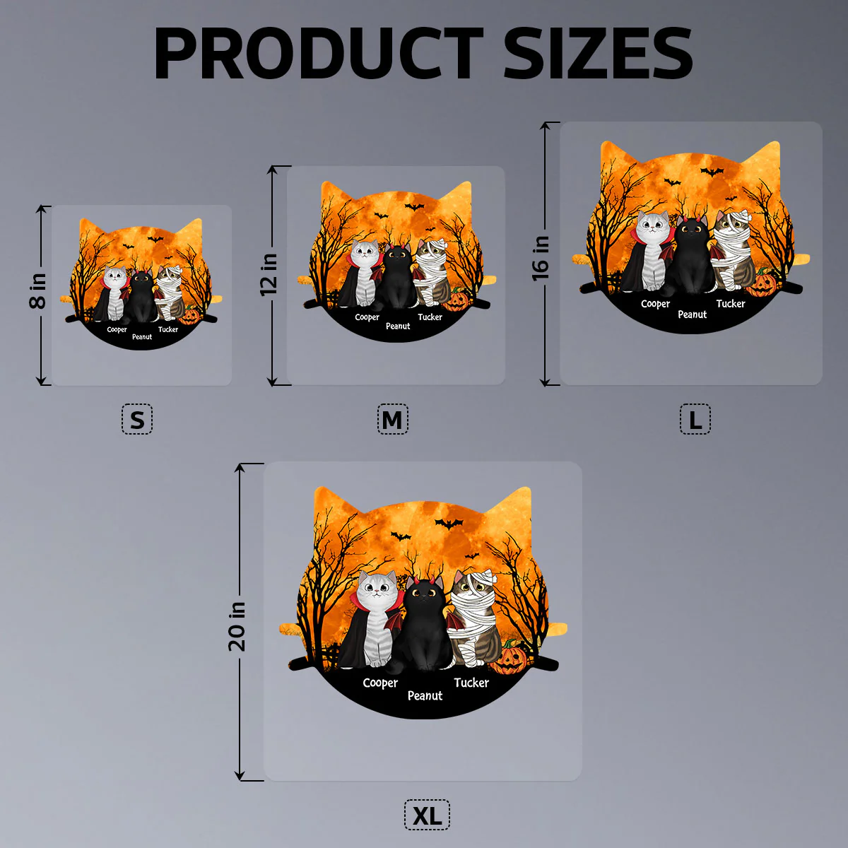 Halloween Cat Face Shaped Personalized Halloween Decal, Car Decal, Window Sticker, Halloween Decoration - Image 7