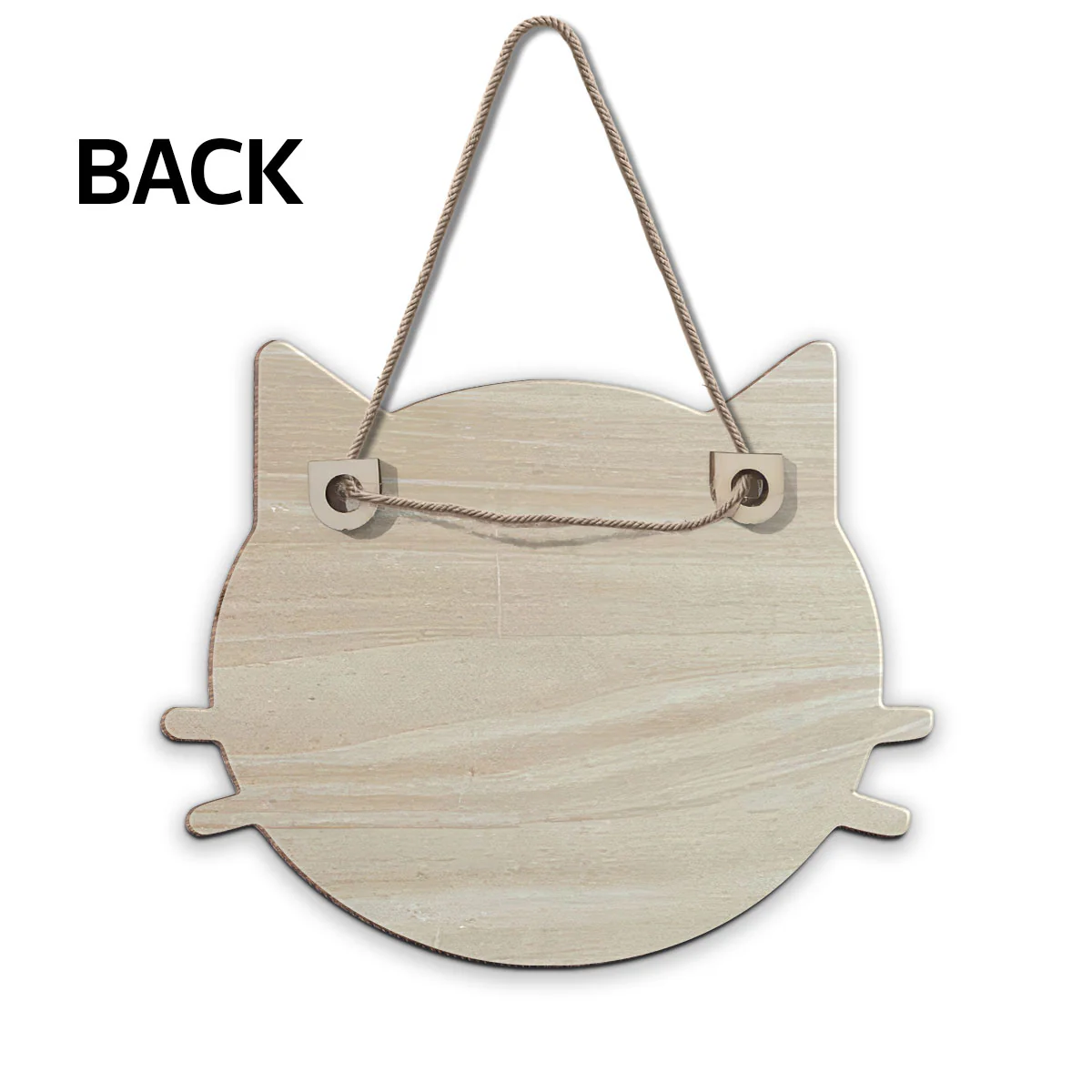 Halloween Cat Face Shaped Personalized Wooden Door Sign, Halloween Decor For Cat Moms - Image 8