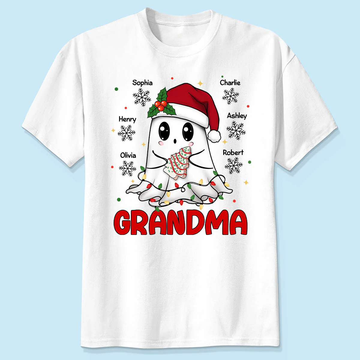 Halloween Christmas Boo Grandma Personalized Shirt