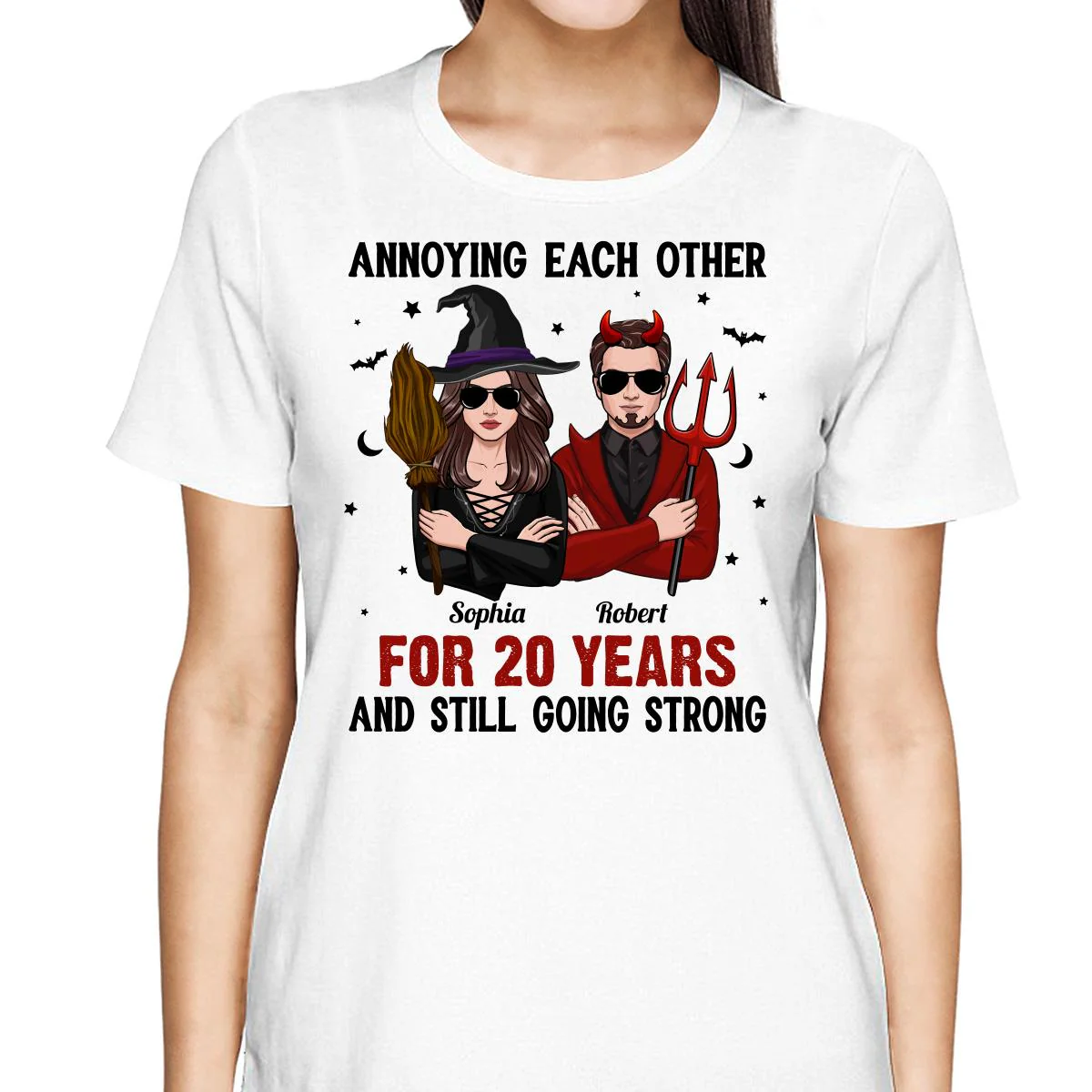 Halloween Couple Annoying Each Other Personalized Shirt - Image 2