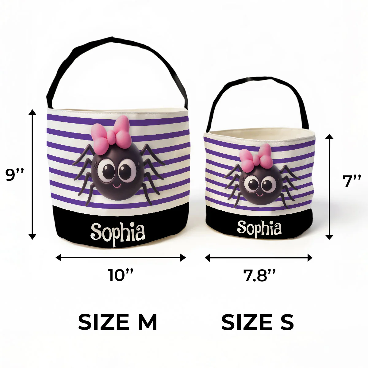 Halloween Cute Characters Personalized Trick or Treat Basket for Kids, Gift for Daughter, Son, Grandkids - Image 7