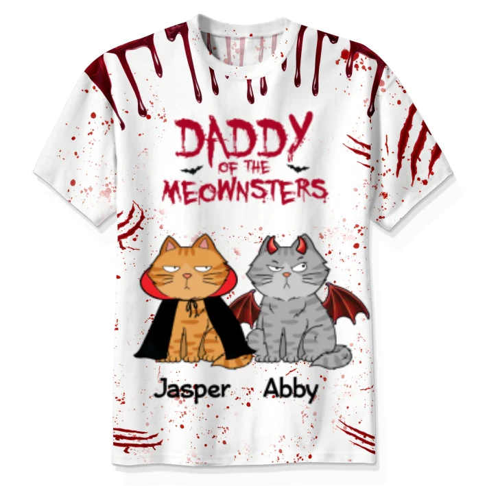 Spooky Halloween Daddy Mommy Of The Monsters Cats Personalized Shirt, Unique Halloween Costume For Cat Lovers, Cat Dad, Cat Mom - Image 11