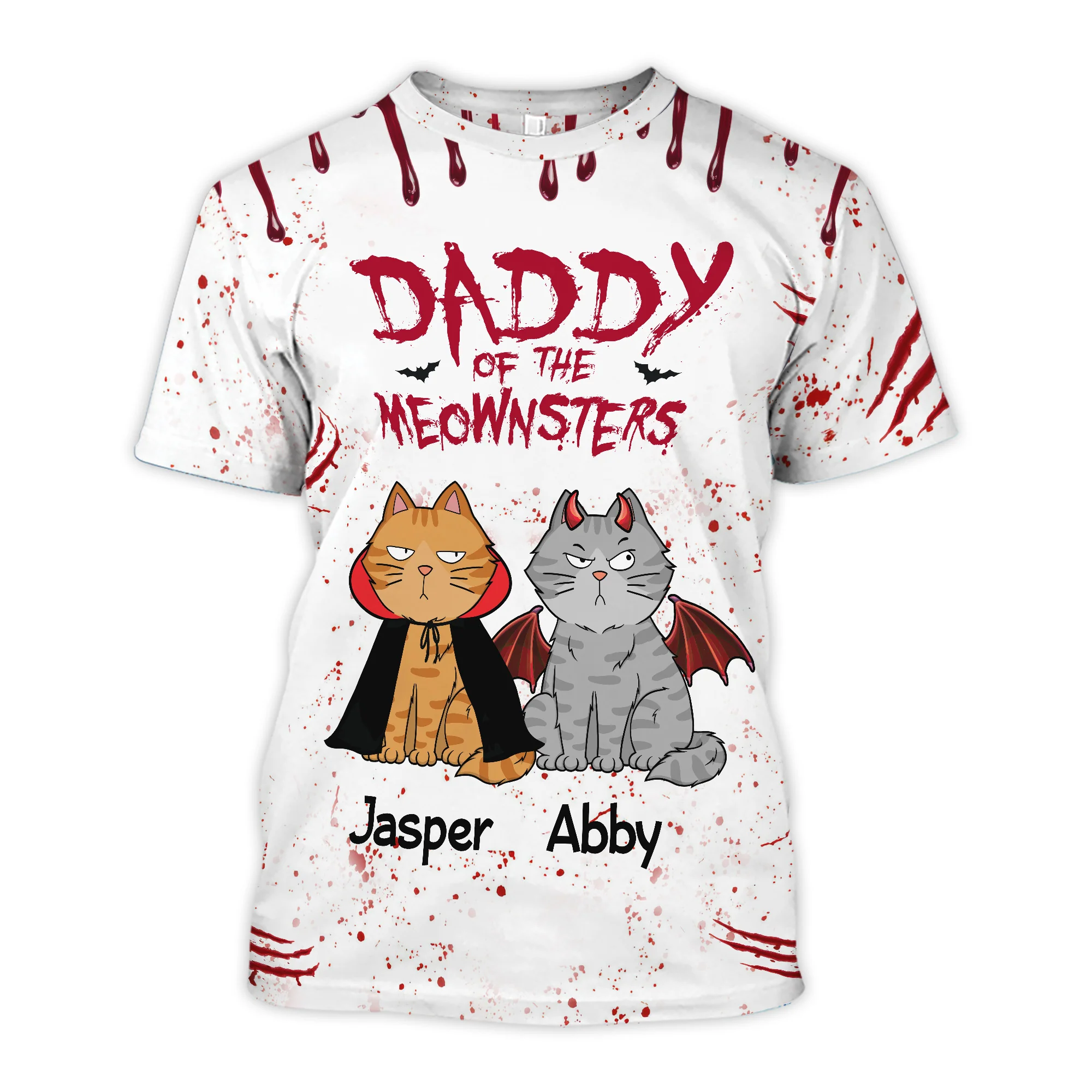 Spooky Halloween Daddy Mommy Of The Monsters Cats Personalized Shirt, Unique Halloween Costume For Cat Lovers, Cat Dad, Cat Mom - Image 3