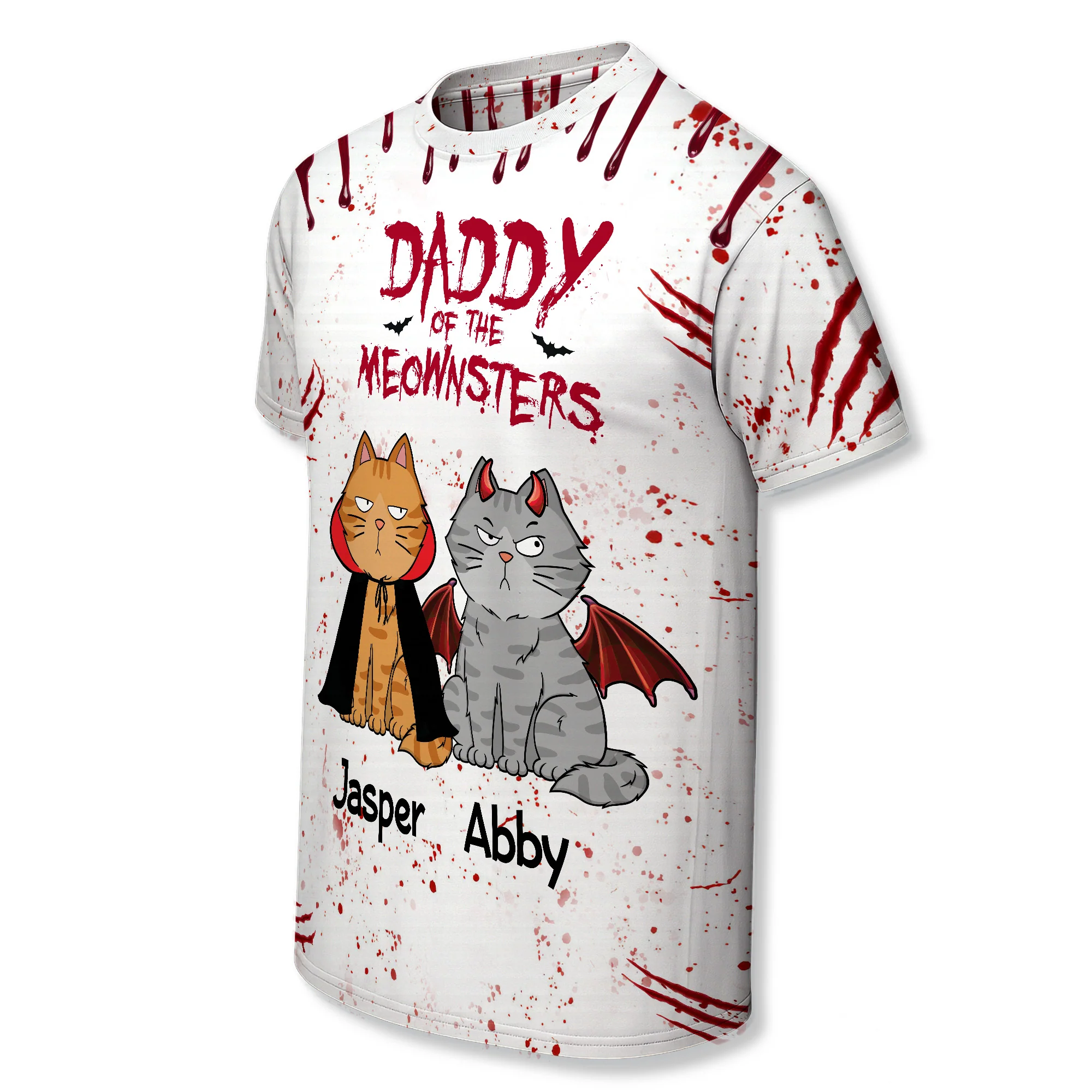 Spooky Halloween Daddy Mommy Of The Monsters Cats Personalized Shirt, Unique Halloween Costume For Cat Lovers, Cat Dad, Cat Mom - Image 4