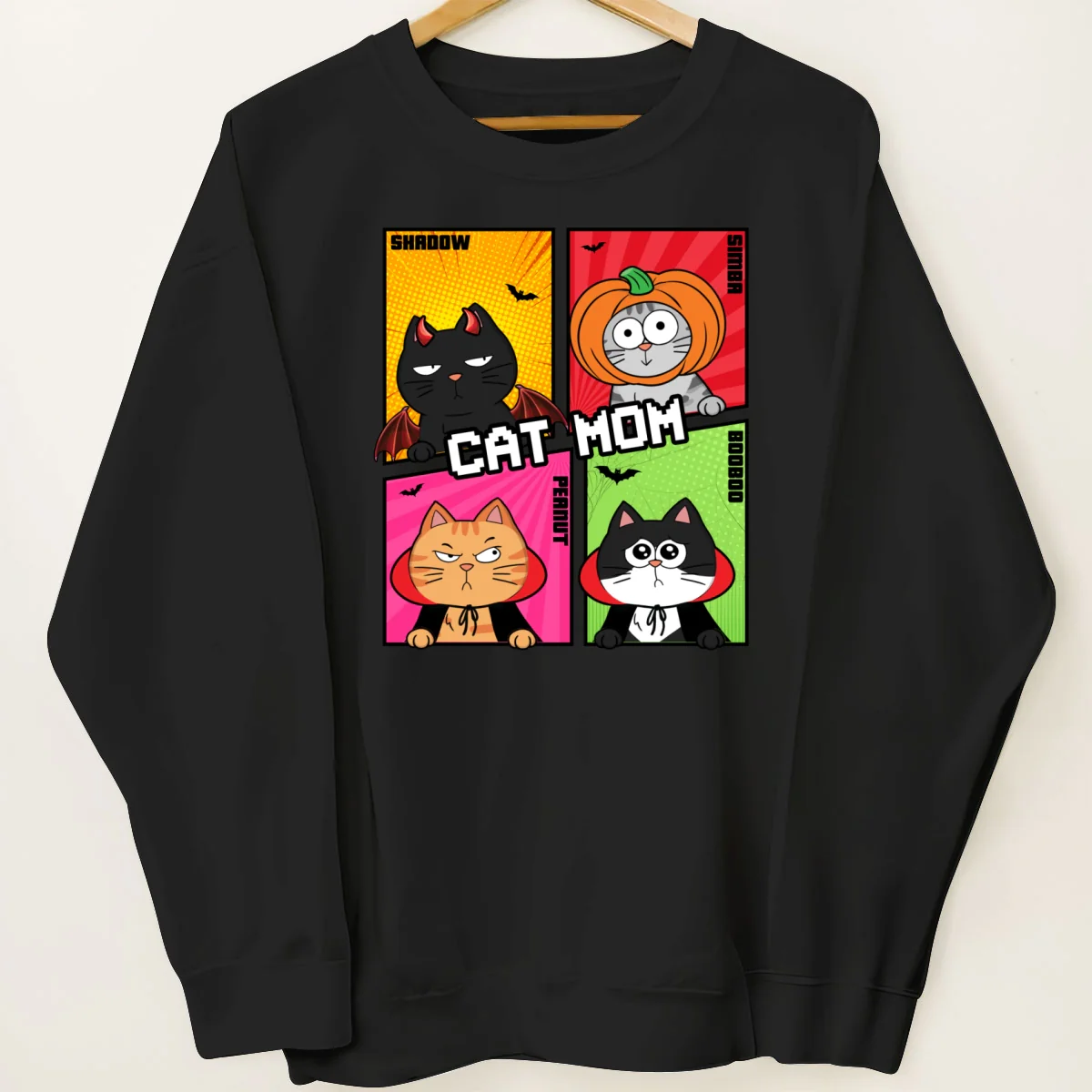 Halloween Funny Cartoon Cat Personalized Sweatshirt - Image 11