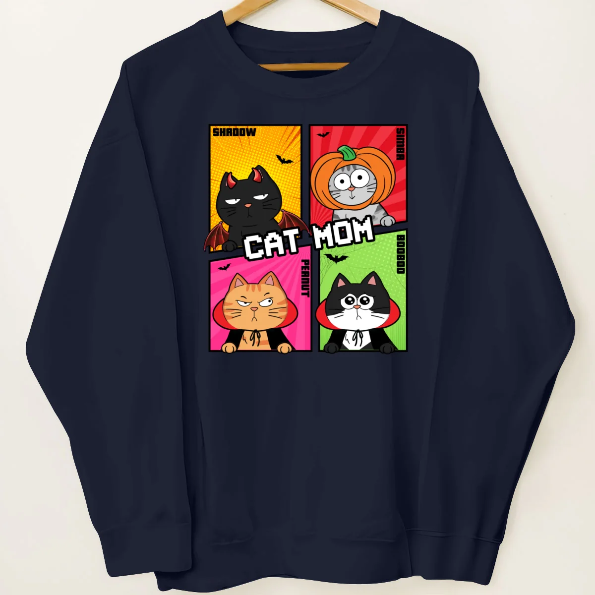 Halloween Funny Cartoon Cat Personalized Sweatshirt - Image 12