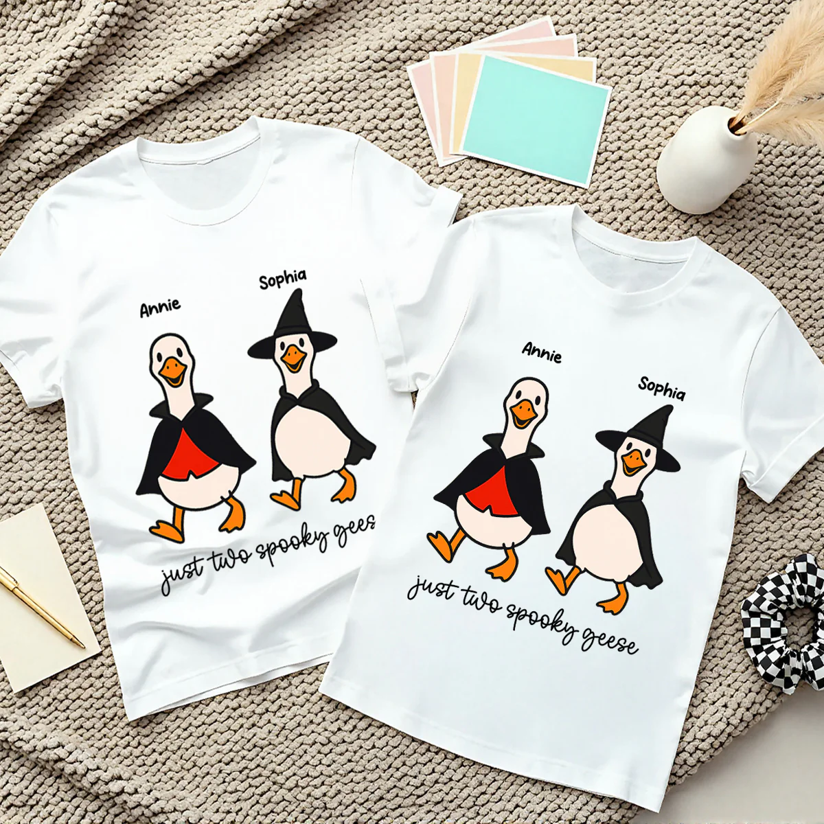Halloween Funny Cute Spooky Goose Besties Personalized Shirt, Group Shirt For Besties - Image 10