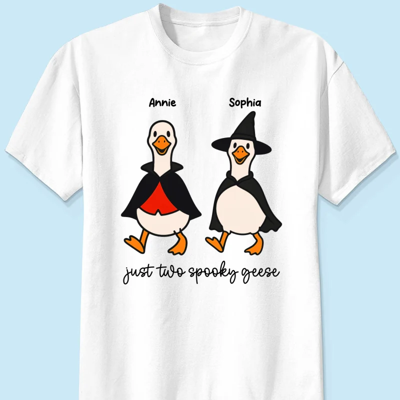 Halloween Funny Cute Spooky Goose Besties Personalized Shirt, Group Shirt For Besties - Image 15
