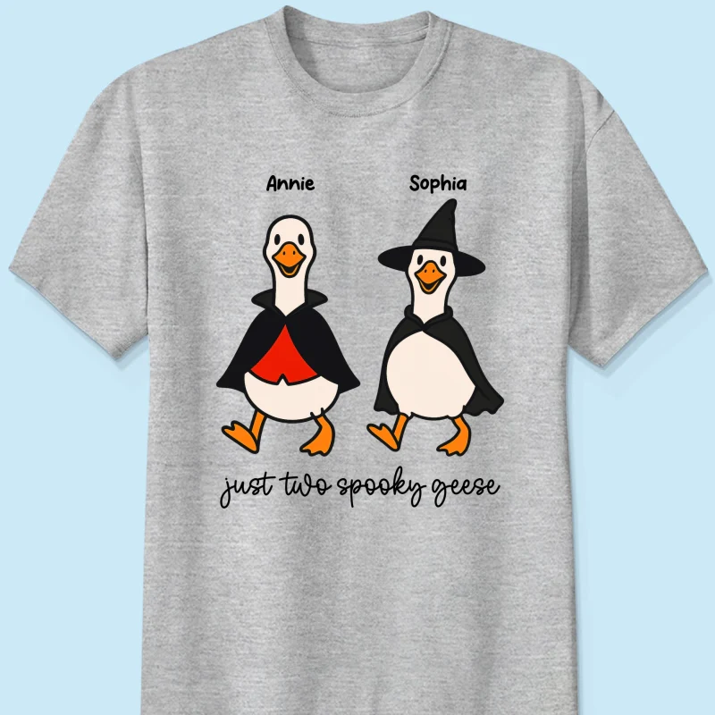 Halloween Funny Cute Spooky Goose Besties Personalized Shirt, Group Shirt For Besties - Image 16