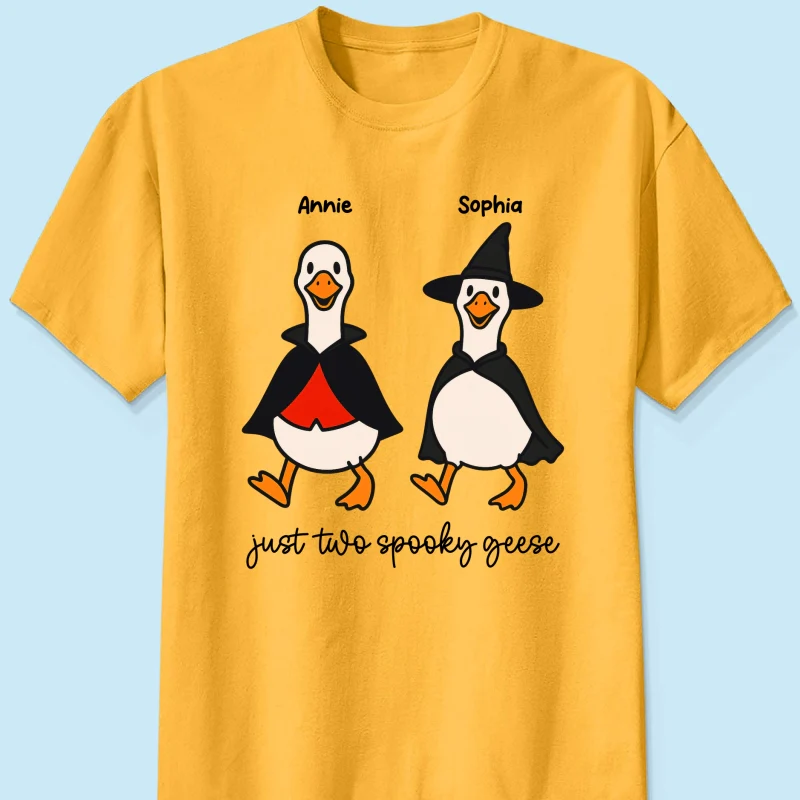 Halloween Funny Cute Spooky Goose Besties Personalized Shirt, Group Shirt For Besties - Image 17