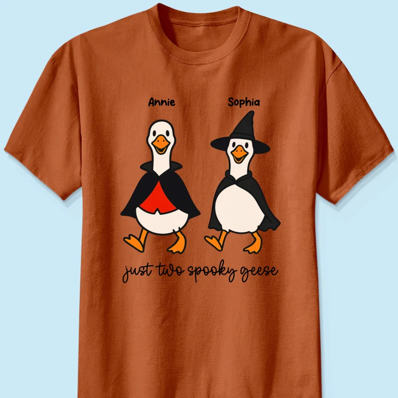 Halloween Funny Cute Spooky Goose Besties Personalized Shirt, Group Shirt For Besties - Image 19