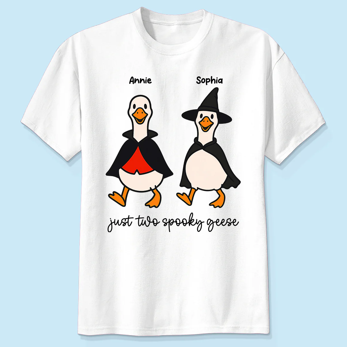 Halloween Funny Cute Spooky Goose Besties Personalized Shirt, Group Shirt For Besties - Image 2