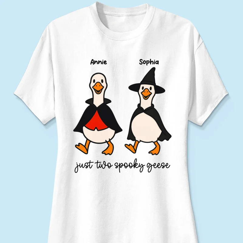 Halloween Funny Cute Spooky Goose Besties Personalized Shirt, Group Shirt For Besties - Image 20