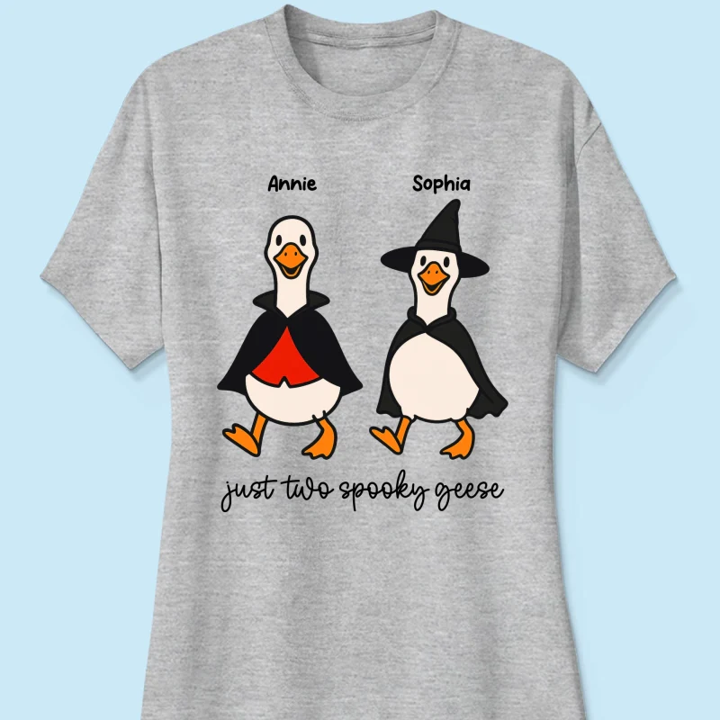 Halloween Funny Cute Spooky Goose Besties Personalized Shirt, Group Shirt For Besties - Image 21