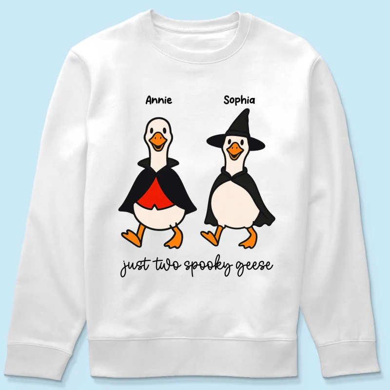 Halloween Funny Cute Spooky Goose Besties Personalized Shirt, Group Shirt For Besties - Image 23