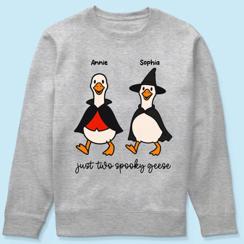 Halloween Funny Cute Spooky Goose Besties Personalized Shirt, Group Shirt For Besties - Image 24