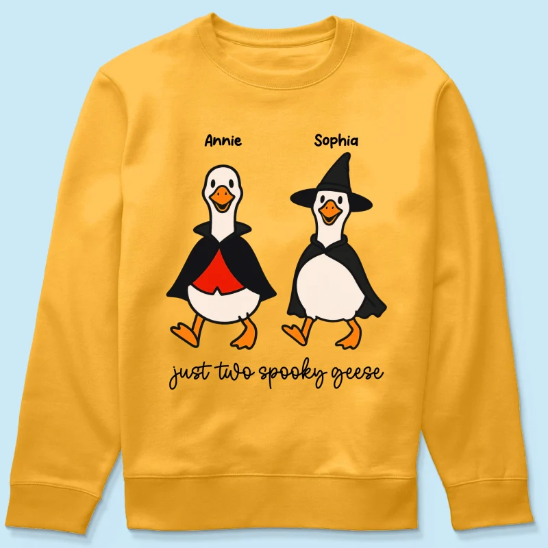 Halloween Funny Cute Spooky Goose Besties Personalized Shirt, Group Shirt For Besties - Image 25