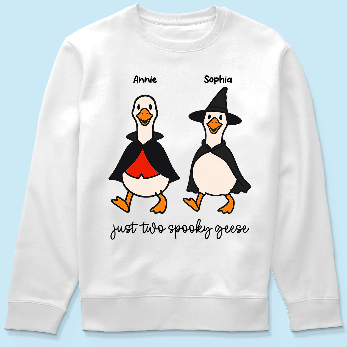 Halloween Funny Cute Spooky Goose Besties Personalized Shirt, Group Shirt For Besties - Image 6