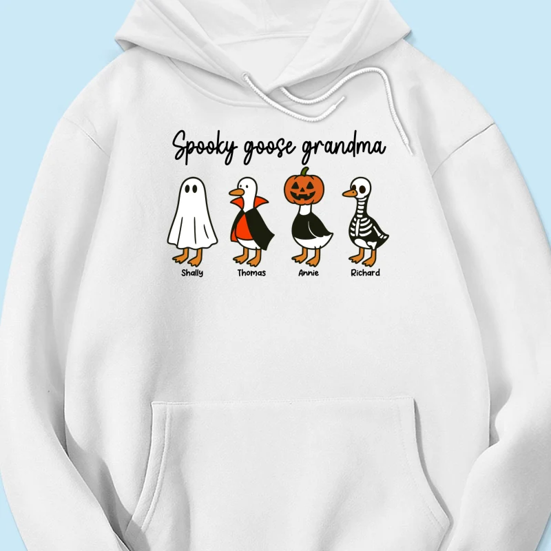 Halloween Funny Cute Spooky Goose Grandma Personalized Shirt - Image 21