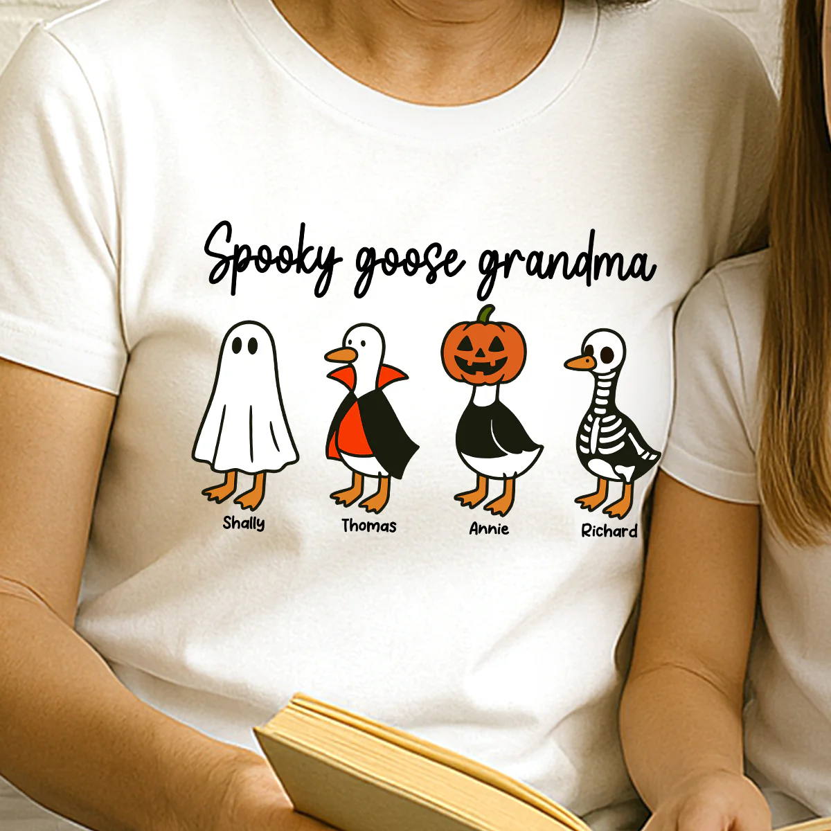 Halloween Funny Cute Spooky Goose Grandma Personalized Shirt - Image 8