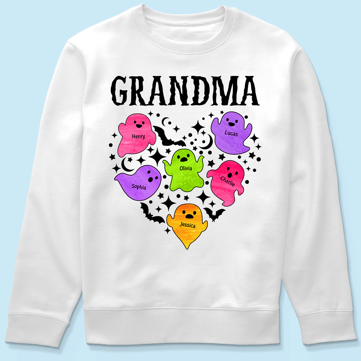 Halloween Grandma Boo Crew In Heart Personalized Shirt - Image 6