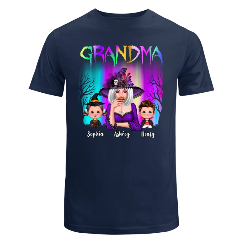 Halloween Grandma Grandkids Aurora Personalized Shirt - Image 6