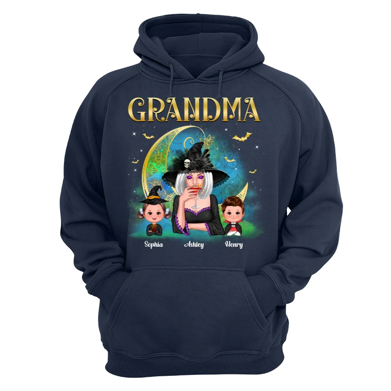 Halloween Grandma Mom Mandala Moon Personalized Shirt - Image 14