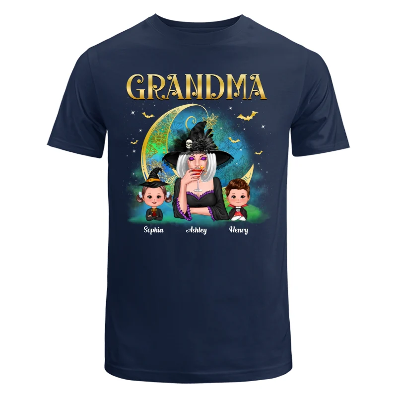Halloween Grandma Mom Mandala Moon Personalized Shirt - Image 6