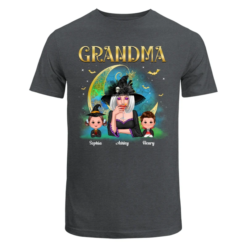 Halloween Grandma Mom Mandala Moon Personalized Shirt - Image 7