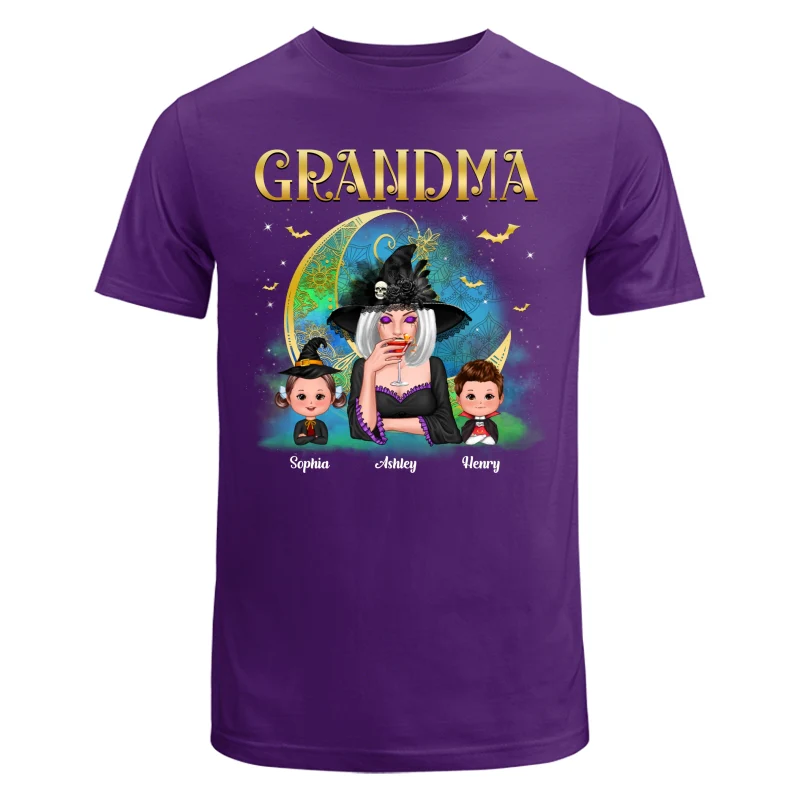Halloween Grandma Mom Mandala Moon Personalized Shirt - Image 8