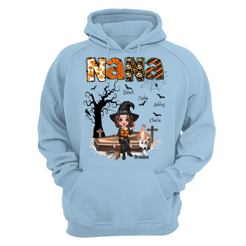 Halloween Grandma Mom Oranged Patterned Personalized Shirt - Image 16