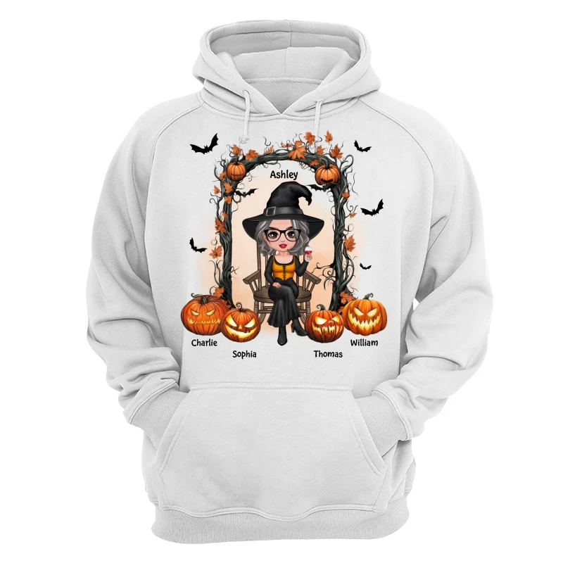 Halloween Grandma Mom Scary Pumpkins Personalized Shirt - Image 13