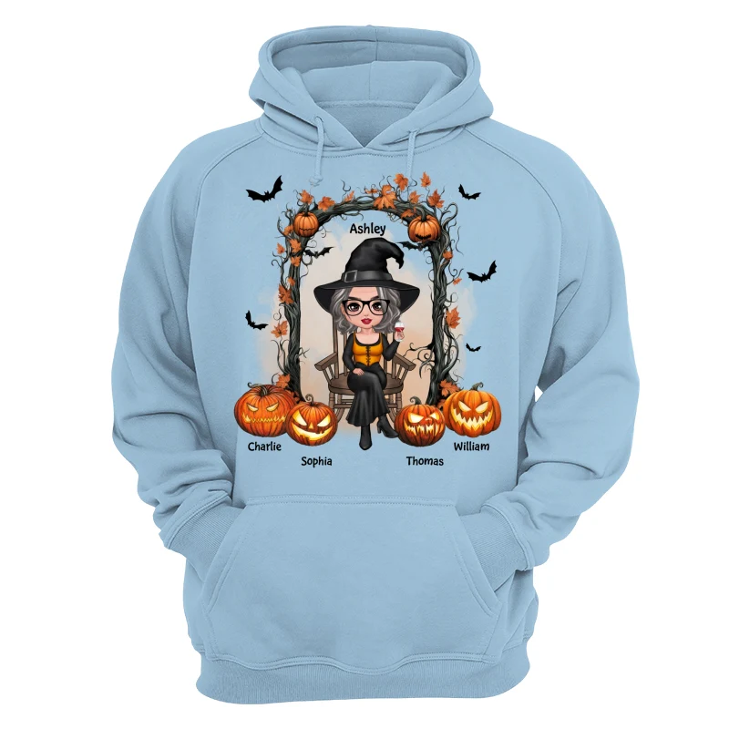 Halloween Grandma Mom Scary Pumpkins Personalized Shirt - Image 16