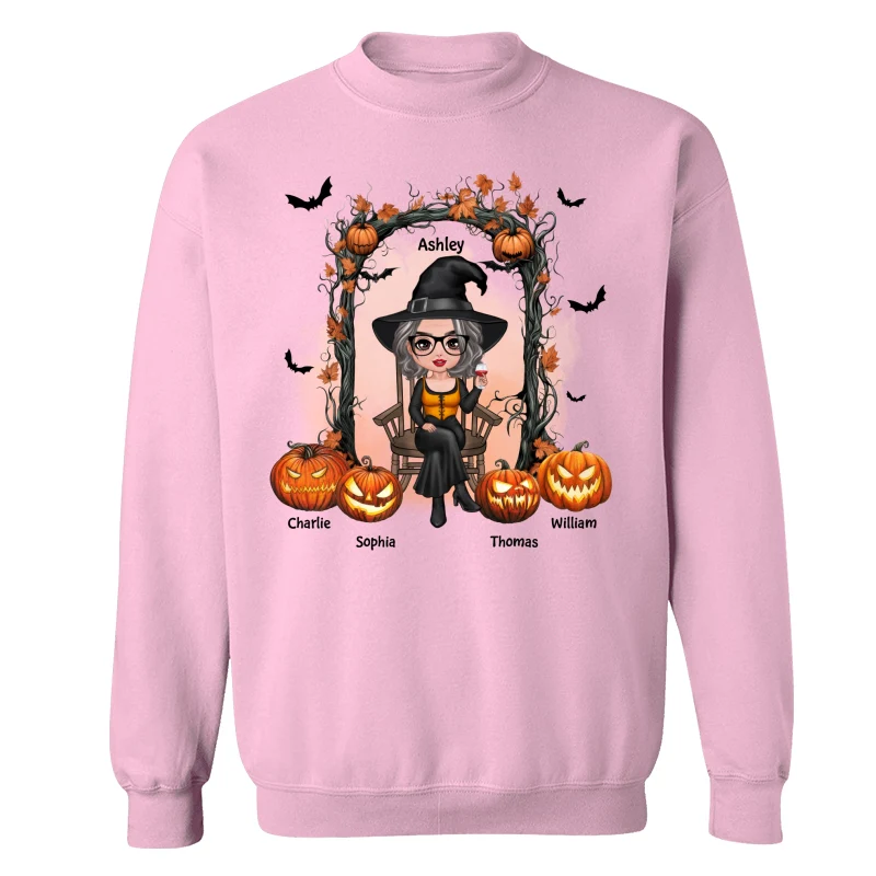 Halloween Grandma Mom Scary Pumpkins Personalized Shirt - Image 19