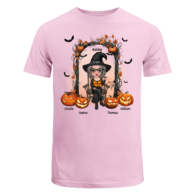 Halloween Grandma Mom Scary Pumpkins Personalized Shirt - Image 7