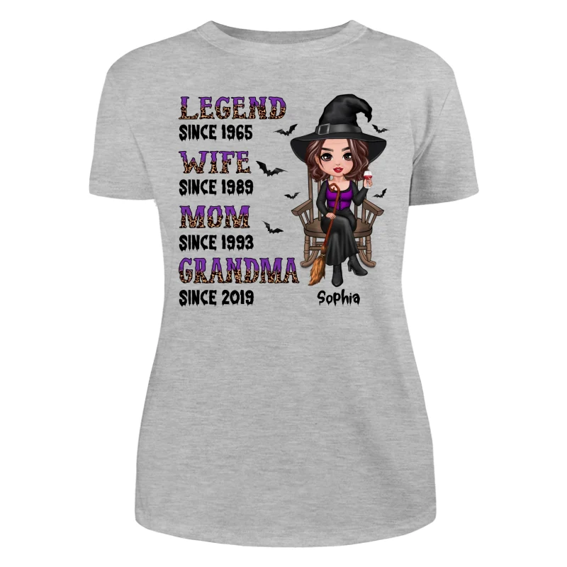 Halloween Grandma Mom Sitting Legend Personalized Shirt - Image 10