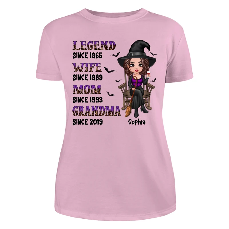 Halloween Grandma Mom Sitting Legend Personalized Shirt - Image 11