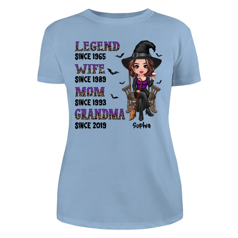 Halloween Grandma Mom Sitting Legend Personalized Shirt - Image 12