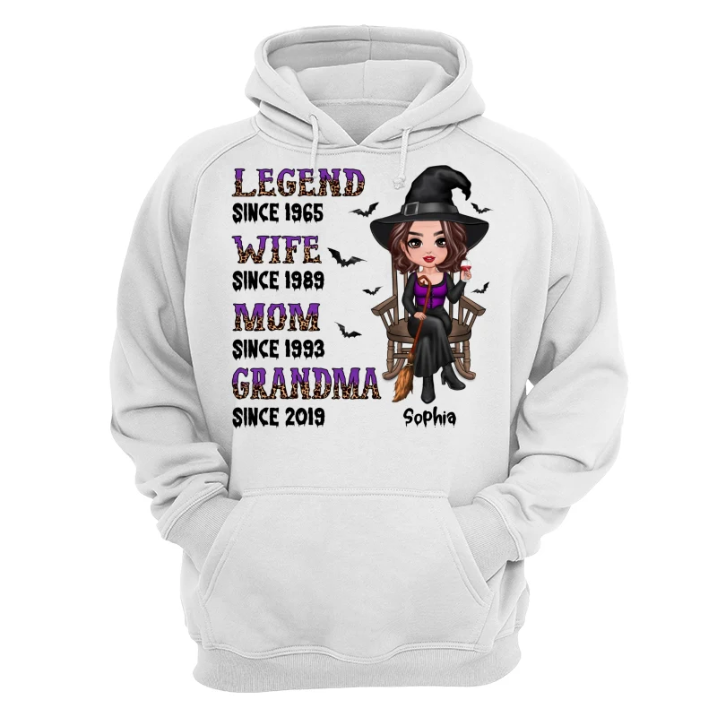 Halloween Grandma Mom Sitting Legend Personalized Shirt - Image 13