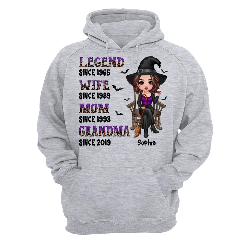 Halloween Grandma Mom Sitting Legend Personalized Shirt - Image 14
