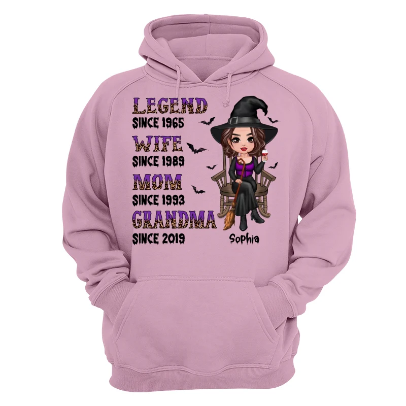 Halloween Grandma Mom Sitting Legend Personalized Shirt - Image 15