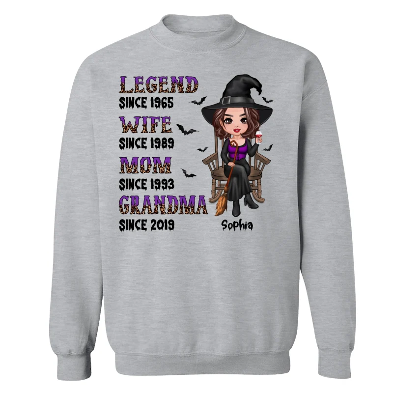 Halloween Grandma Mom Sitting Legend Personalized Shirt - Image 18