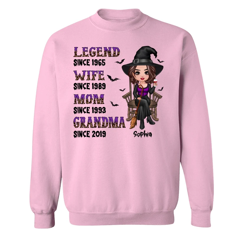 Halloween Grandma Mom Sitting Legend Personalized Shirt - Image 19