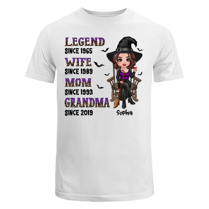 Halloween Grandma Mom Sitting Legend Personalized Shirt - Image 5