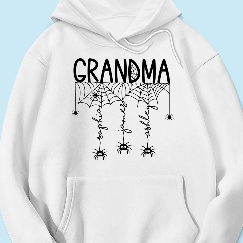 Halloween Grandma Mom Spooky Spiders - Personalized Shirt - Image 20