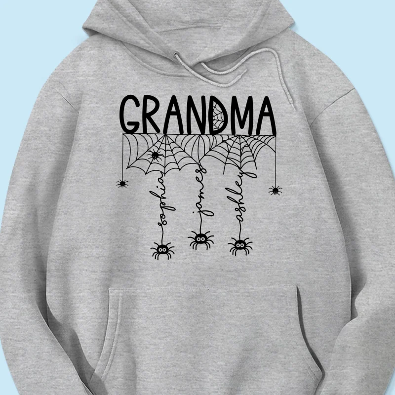 Halloween Grandma Mom Spooky Spiders - Personalized Shirt - Image 21