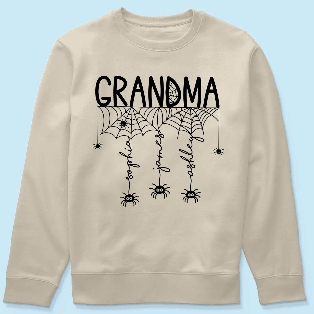 Halloween Grandma Mom Spooky Spiders - Personalized Shirt - Image 28
