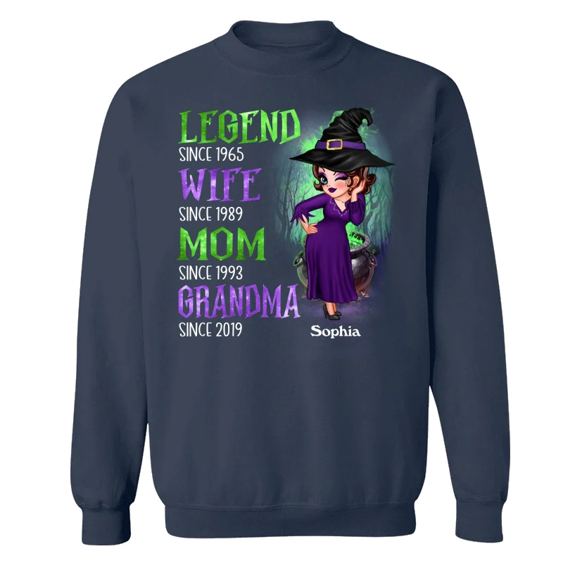 Halloween Green And Purple Legend Sassy Grandma Personalized Shirt - Image 15