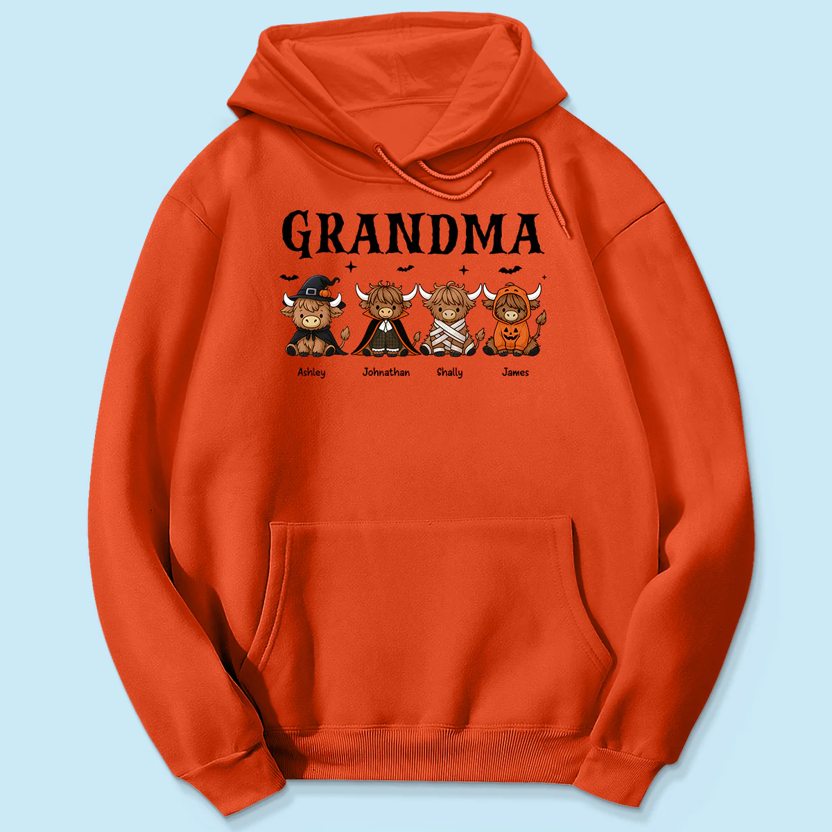 Halloween Highland Cow Grandma Personalized Shirt - Image 5