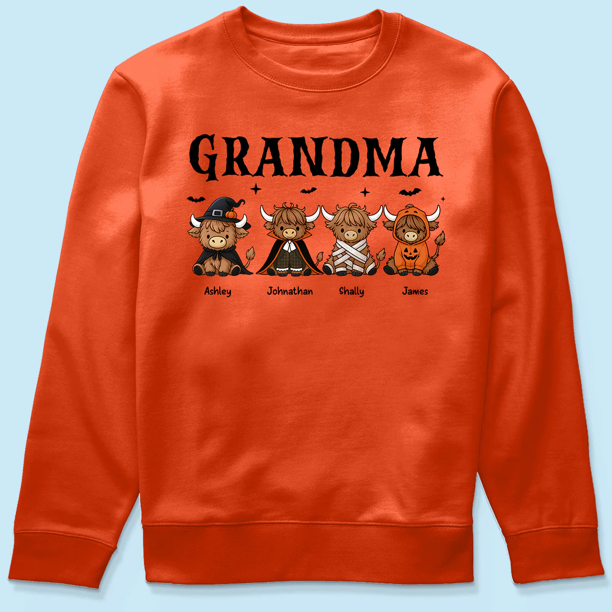 Halloween Highland Cow Grandma Personalized Shirt - Image 6